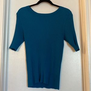 Lane Bryant Short Sleeve Boatneck/Ballet Neck Sweater with back keyhole